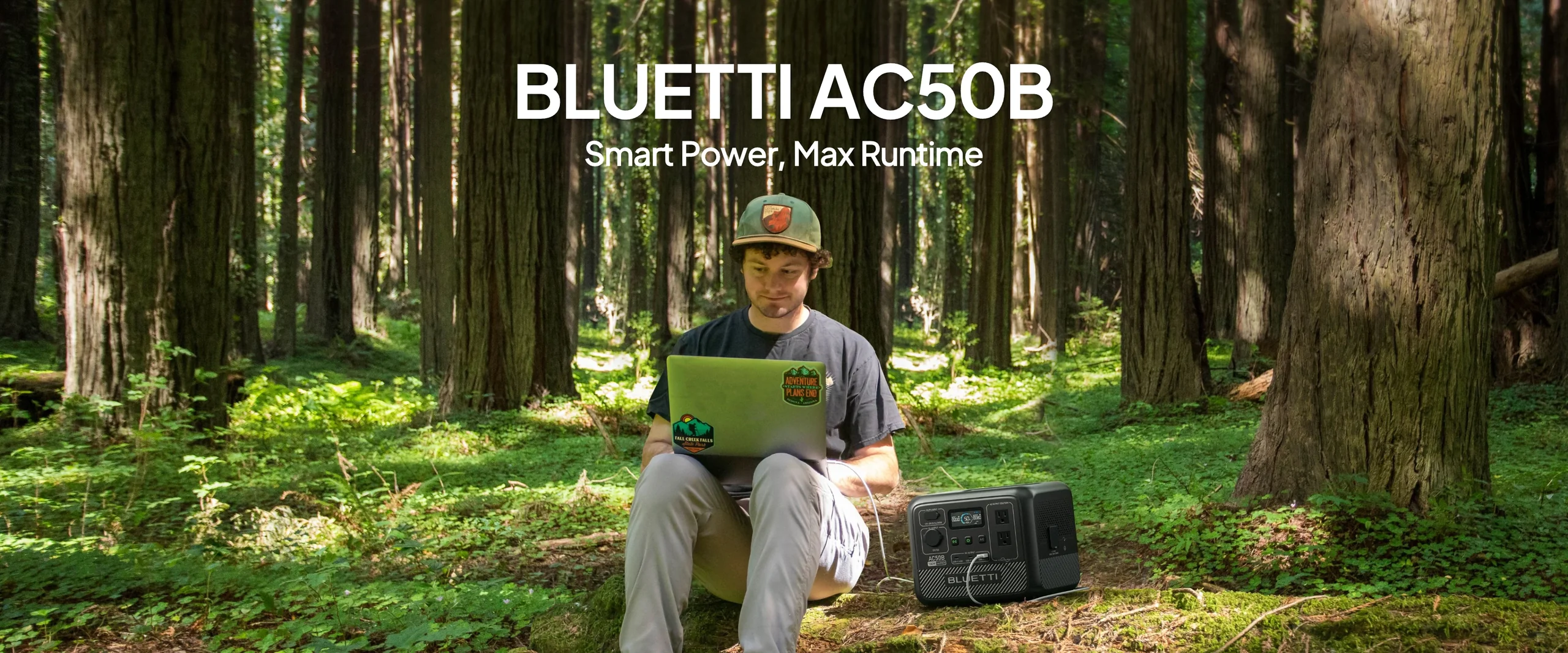 Tragbarer Solargenerator BLUETTI Powerstation AC50B | 448Wh LiFePO4 | 700W AC | Solargenerator Für Camping & Notfall Power Station Camping