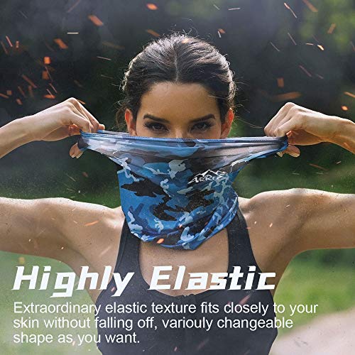 Bandana Antivento Multiuso - 3 Pezzi Con Motivo Teschio Per Sport, Moto E Outdoor