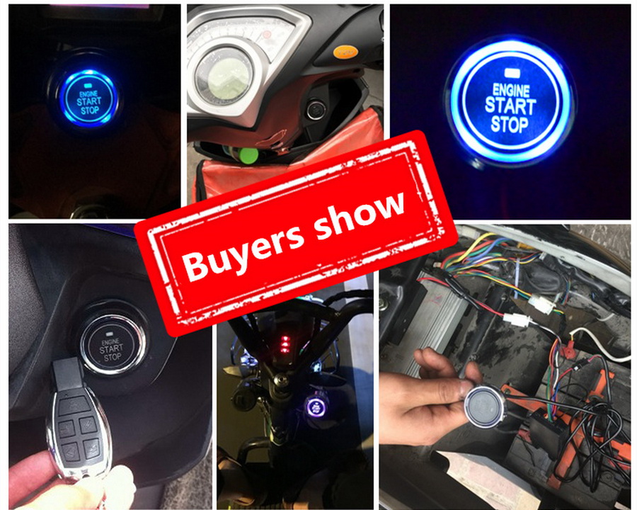 Motorcycle Antitheft Alarm Security System Keyless Engine