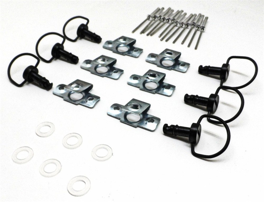 10-Pack 17mm DZUS Quick Release Fasteners Kit For Motorcycle Fairings | Silver Race Rivets