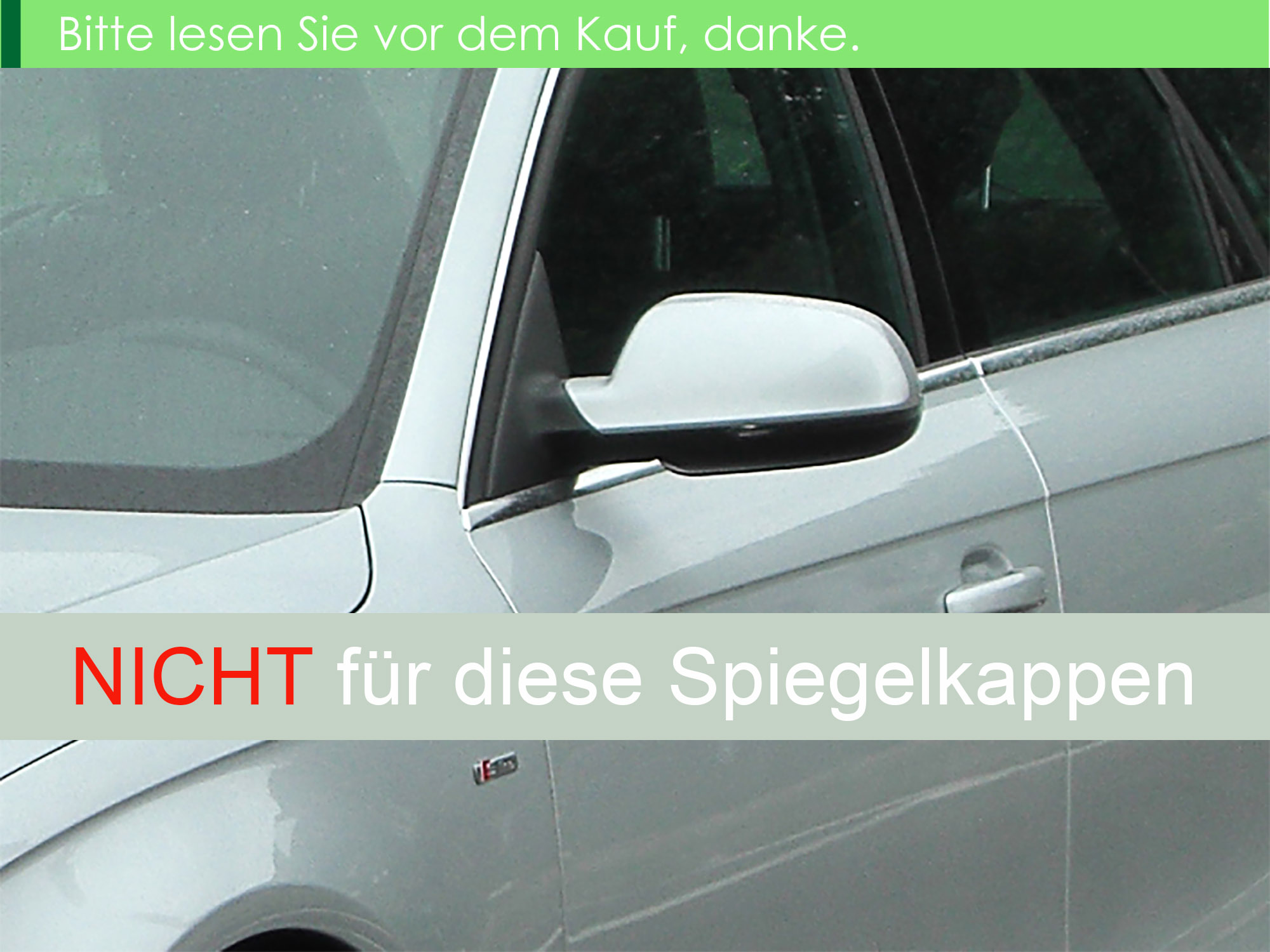✔️Einfallsreiche Audi A4 B8 Spiegelkappen Schwarz