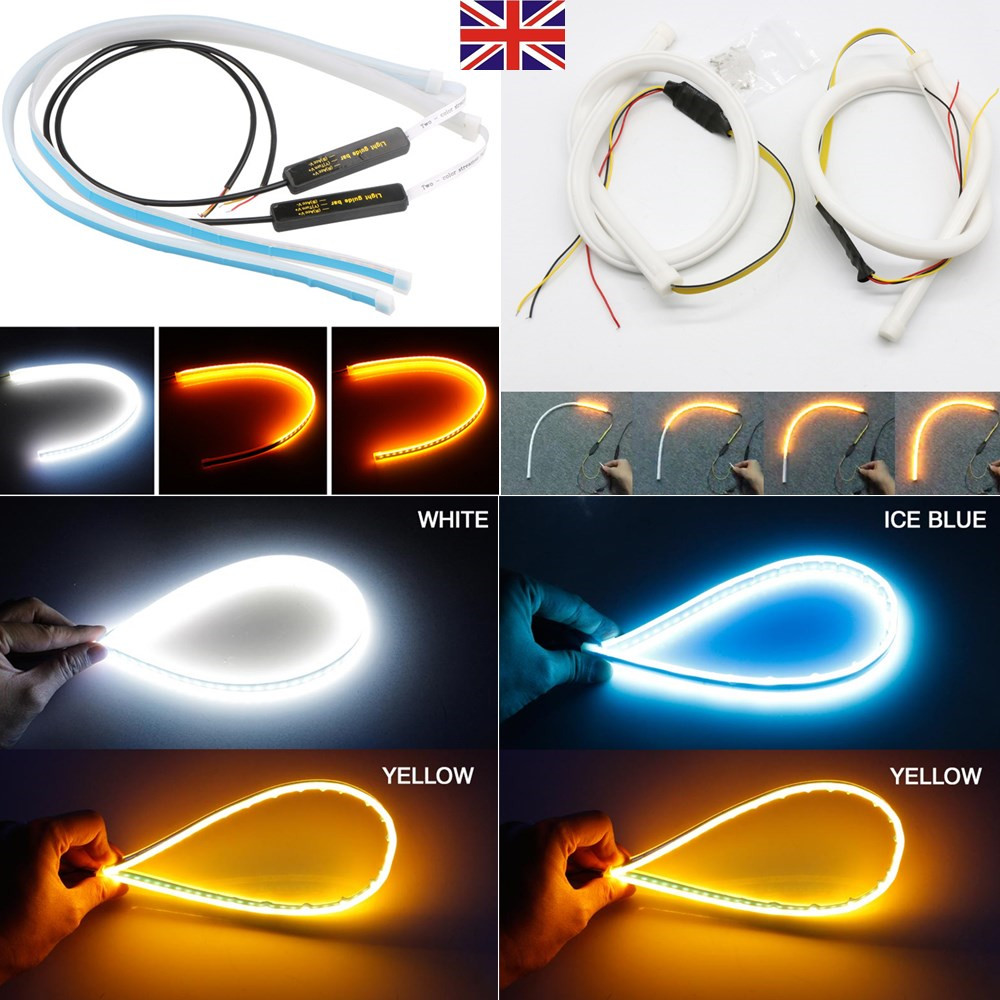 Sequential LED Strips Turn Signal Indicator Switchback DRL Daytime