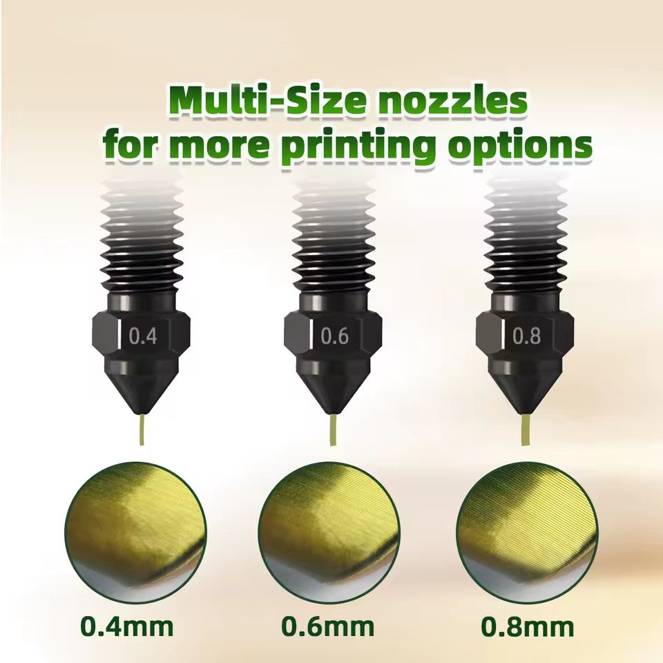 0.2-0.8mm 3D Printer Hardened Steel Nozzles Kit for Elegoo