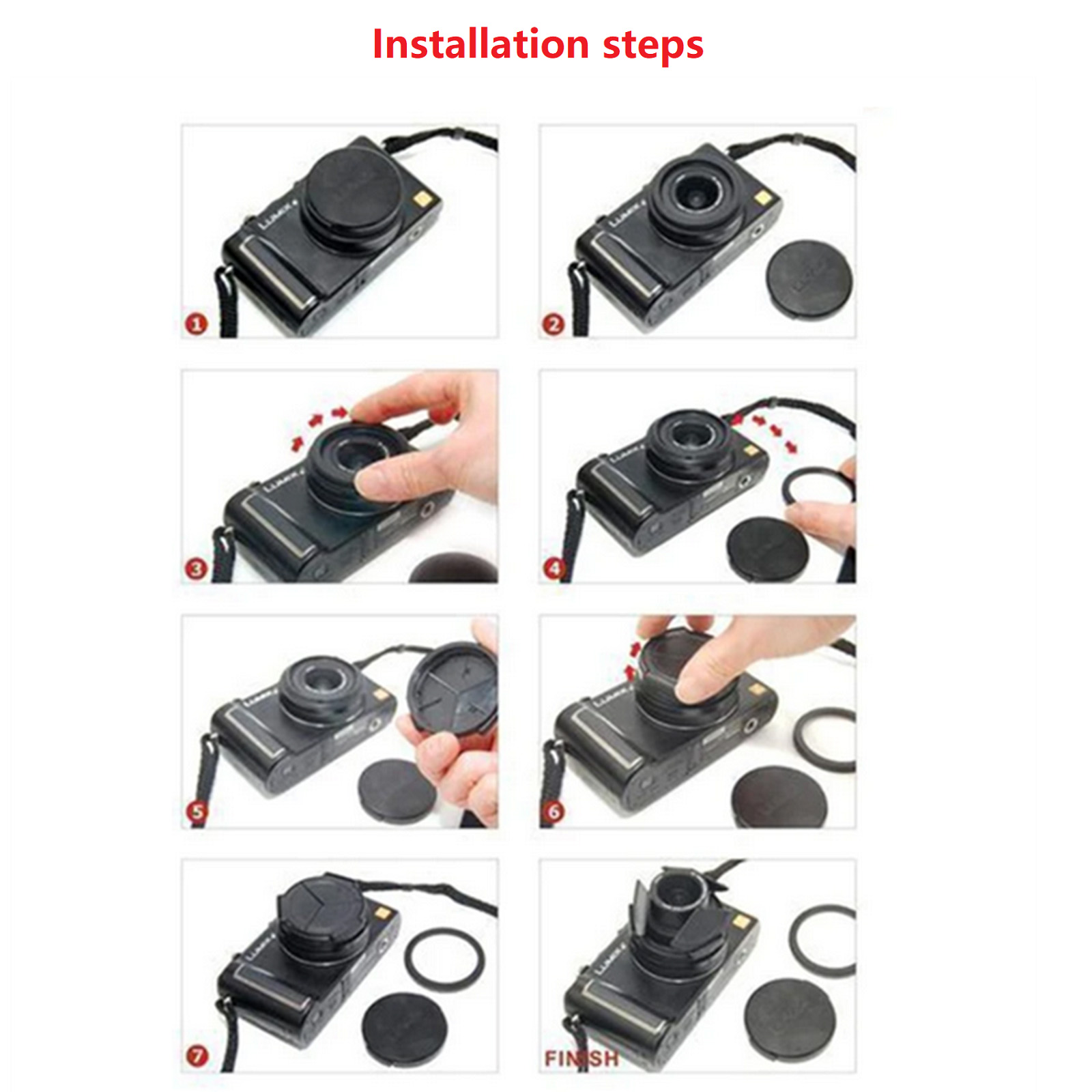 Black Auto Retractable Lens Cap Lens Cover Protector For Olympus