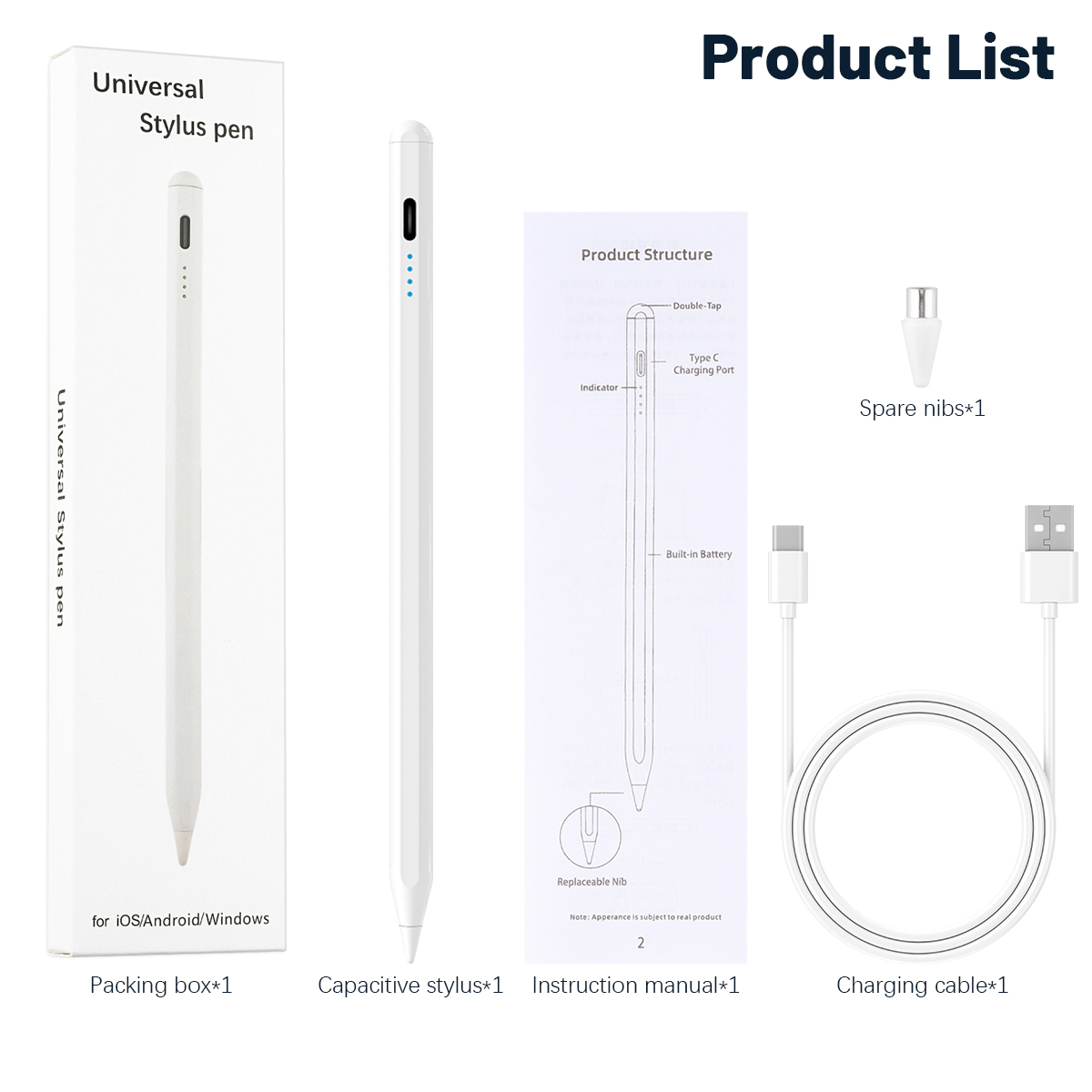 Universal Pencil Stylus Pen For Android iPhone iPad Tablet Mobile
