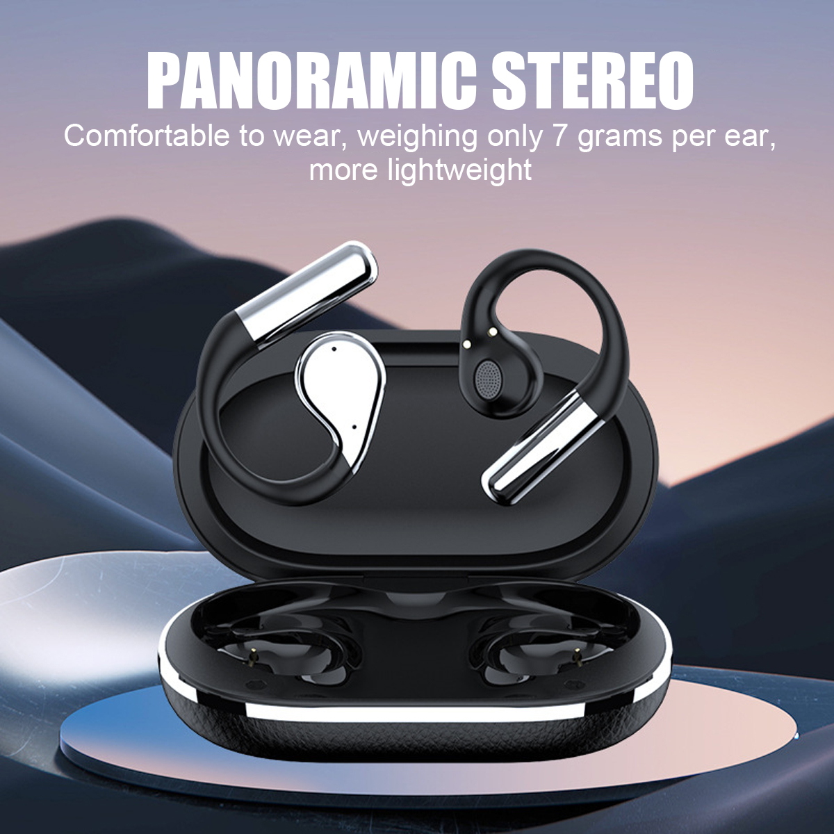 Over The Ear Earbuds Earhook True Wireless Open Earphones Bluetooth 5.4 New_voghion.com