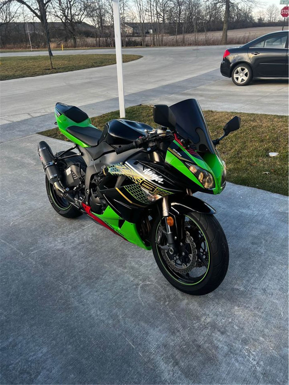 Fit for Kawasaki 2009-12 ZX6R 636 Injection Fairing Kit Green