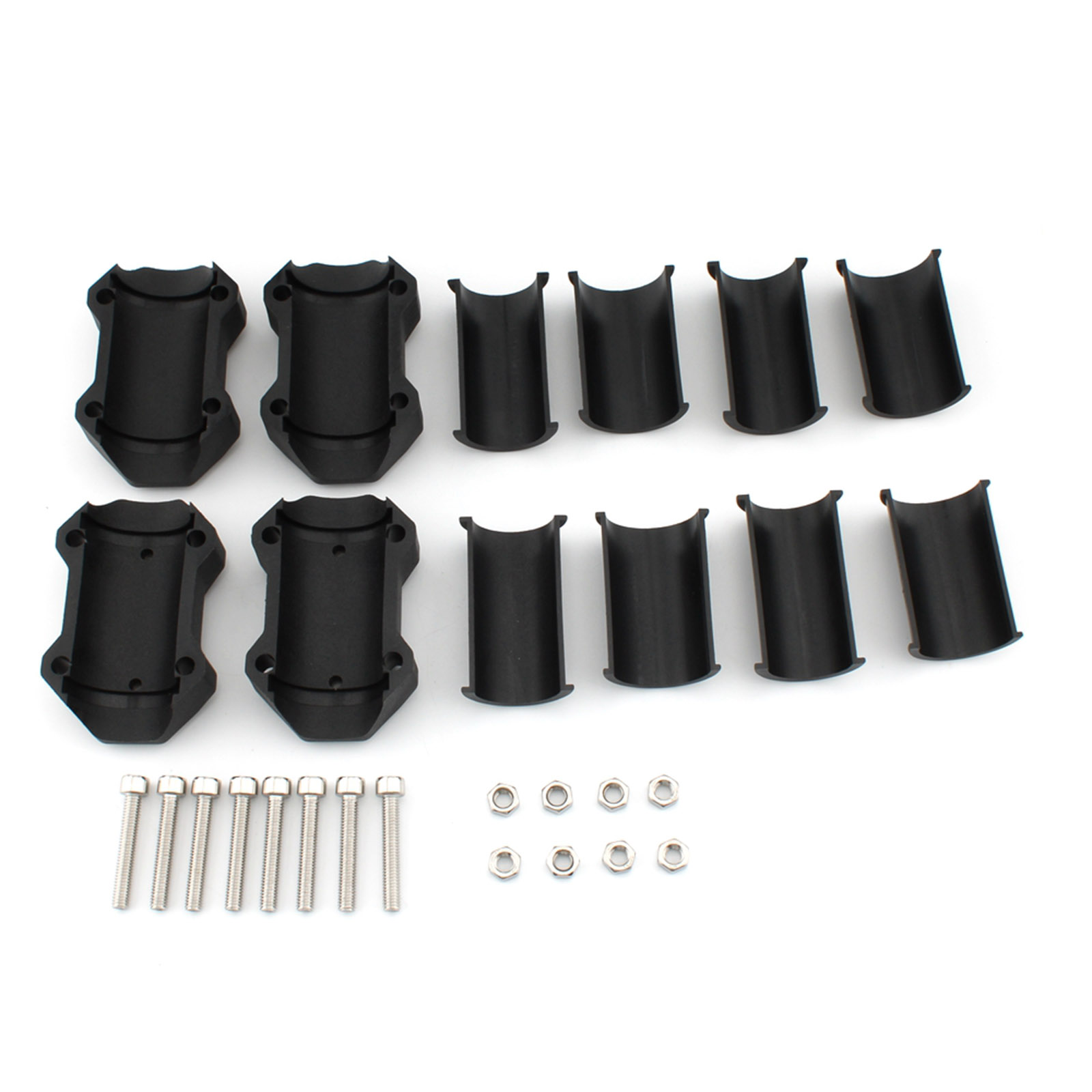 Motorcycle Drop Guards Motorcycle Crash Bar Protectors - 3 Pairs Universal Fit For 22mm, 25mm, 28mm Bars - Black Five Guards - View #7