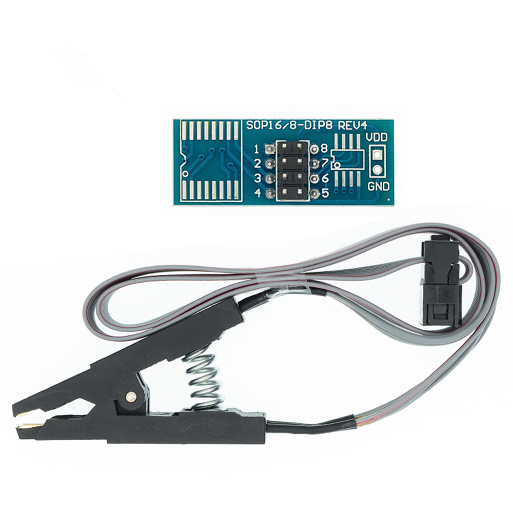 1 x CH341A USB Programmer With SOP8 Test Clip For EEPROM 93CXX