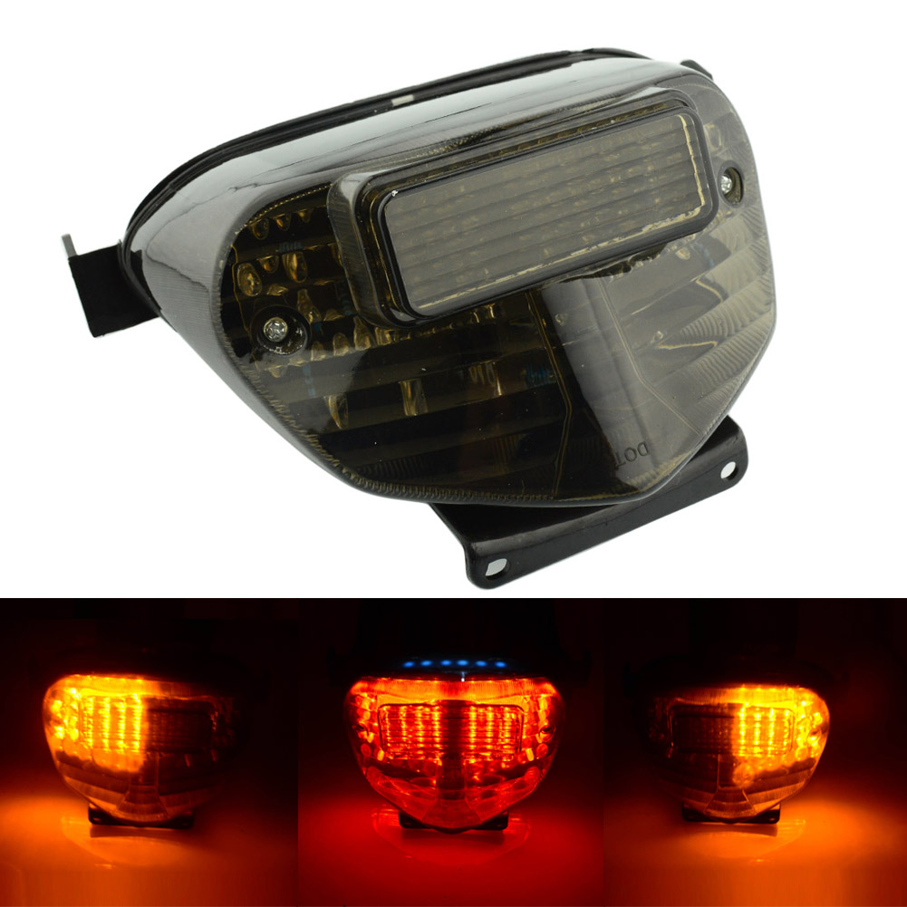 Krator Smoke LED Tail Light Integrated with Turn Signals For 2001-2003 Suzuki GSXR 600 GSX-R600 