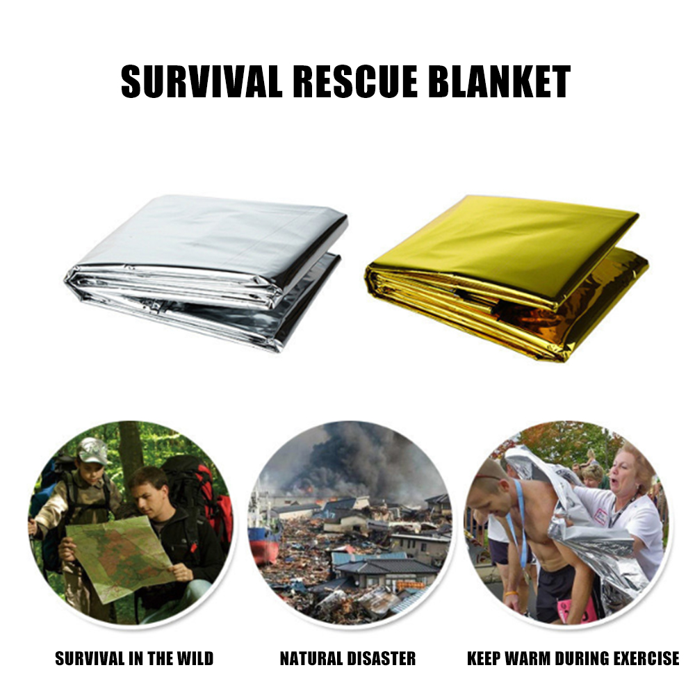 10x Pliantes Outdoor Imperméable Thermique Couverture De Survie d/'Urgence