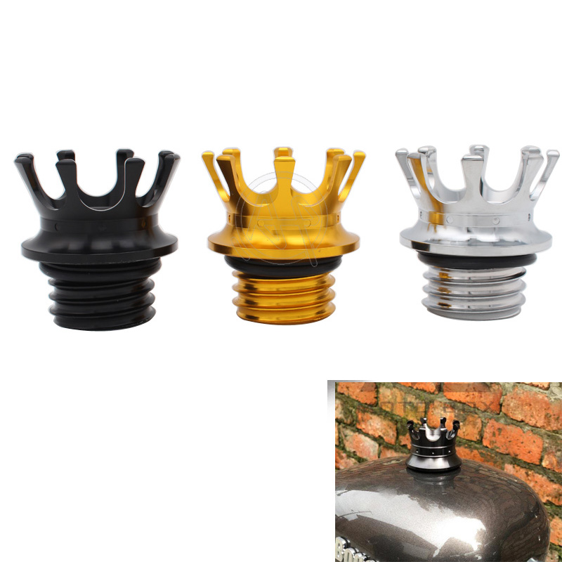 Color : Black Motorcycle fuel tank cap Flush Pop-up Gas Vented Cap Tank Cover//Fit For Harley Davidson Dyna Street Bob//Fit For Softail Sportster 883 1200