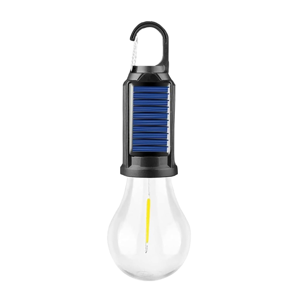 solar powered camping hanging led light bulb waterproof for outdoor