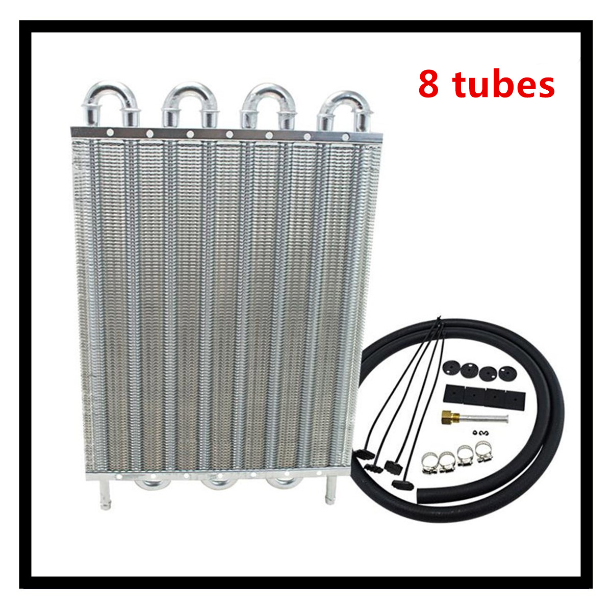 Details about 8 - Row OIL COOLER Remote Transmission Oil Cooler/Auto-Manual  Radiator Converter