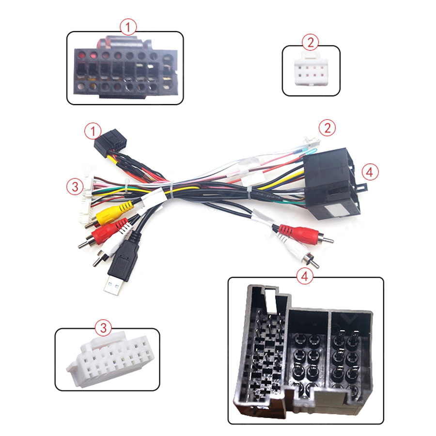 For 2010-2011 Kia Sorento Cerato Radio Wiring Harness 16 PIN Power