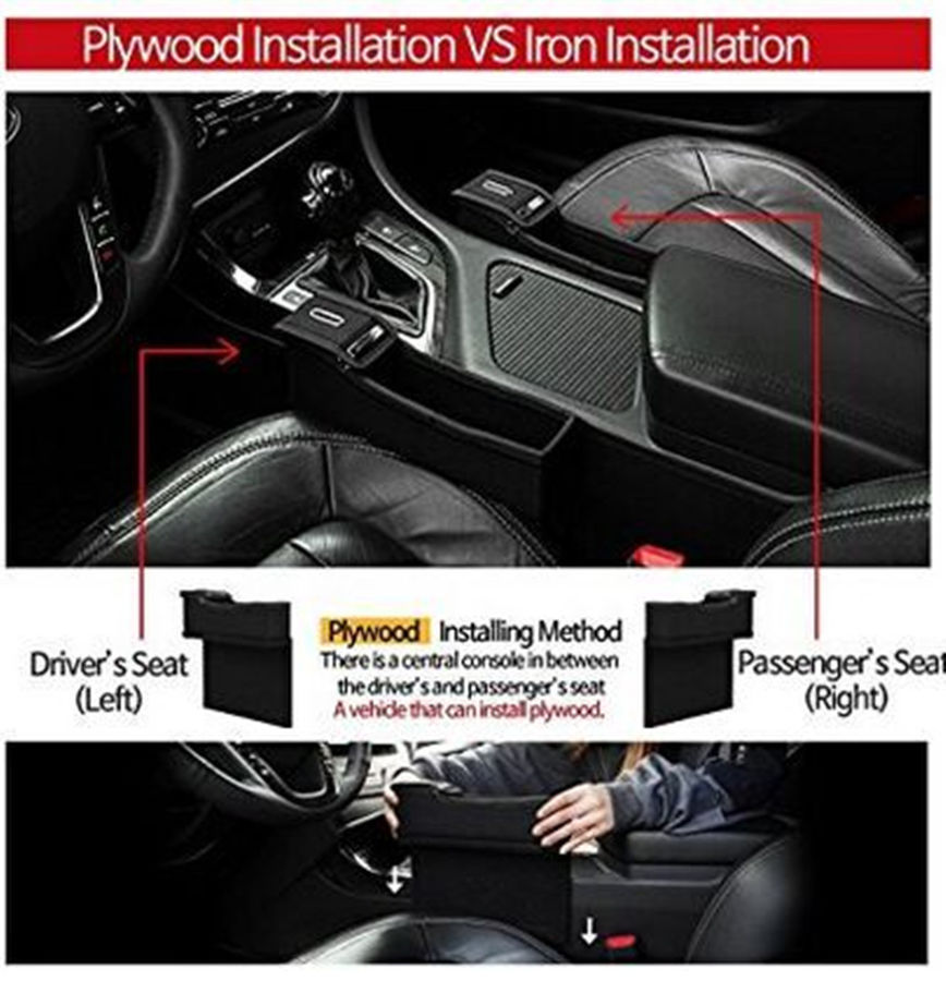 Car Seat Catcher Gap Filler Storage Box Coin Collector Cup Holder This Item Is 1 Pcs Black Leather Car Catcher Storage Box Premium Seat Organizer Can Effectively Use The Side Of Gap Space To Receive