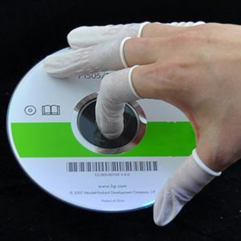 100pcs Rubber Disposable Latex Finger Cots Anti Static Finger Stall