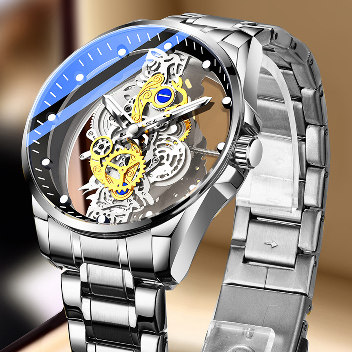 Luxurious Fashion Watch Sainless Steel ¹⁰ Link & Unisex Women main image 2