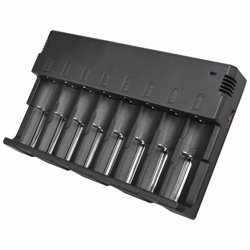 8-Slots 5V USB Output Li-ion 18650 14500 AA AAA Smart Battery Charger Universal