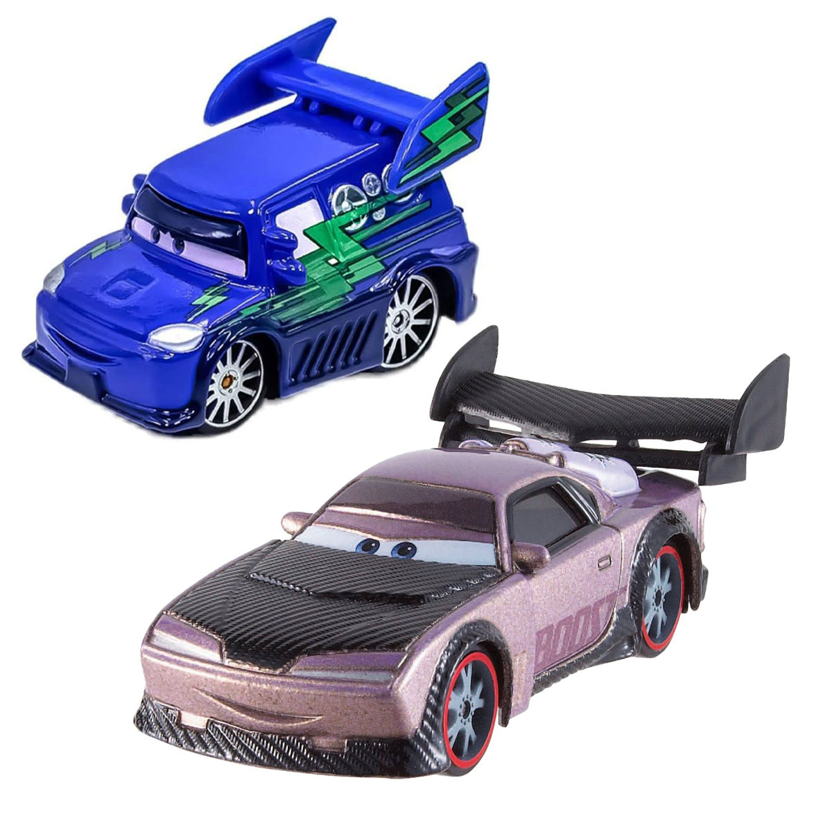 DJ with Flames ミニカー Disney Pixar Cars Boost With Flames+DJ With Flames Lightning 1:55