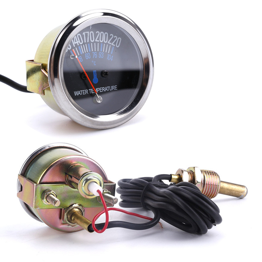 52mm 2" Car Analog Water Temperature Temp Meter Gauge LED Sensor 100
