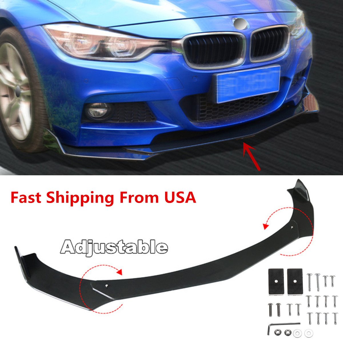 Universal Car Front Bumper Lip Body Kit Spoiler Chin Diffuser Bumper Protector Ebay