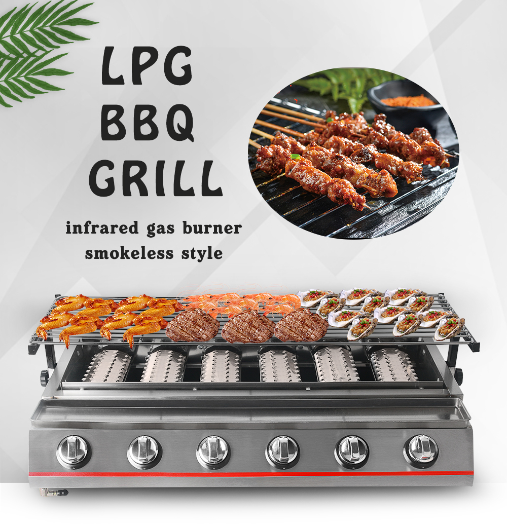 ITOP 6 brûleur LPG Barbecue Grill gaz Jardin Grill Acier ITOP 6 brûleur LPG Barbecue Grill gaz Jardin Grill Acier