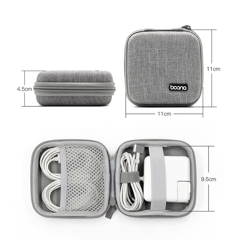 Portable EVA Cable Charger Adapter Storage Bag Case For Macbook