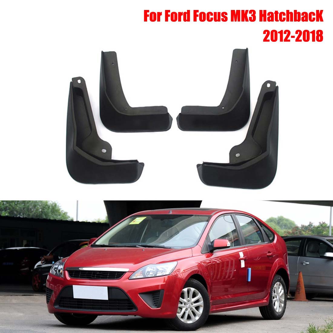 Splash Guards Mud Guards Mud Flaps For Ford Focus MK3 HatchbacK Set