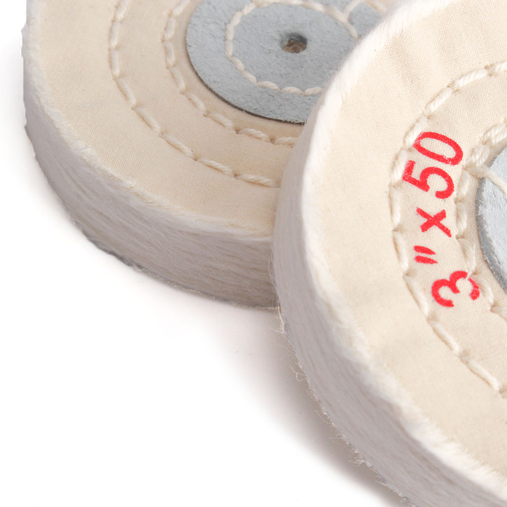 3'' Cloth Buffing Polishing Wheel Buffer Grinder Pad 50PLY White 2Pcs