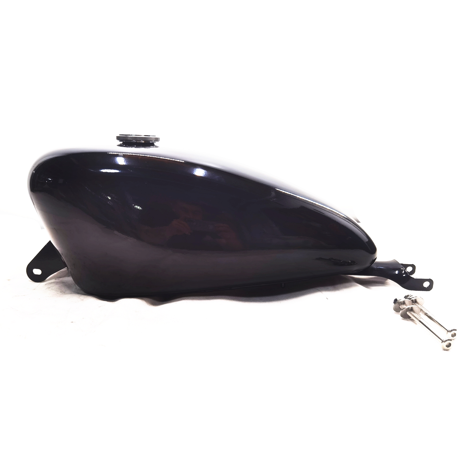 Gloss Black Petrol Fuel Tank For Harley Sportster XL1200 883N X48