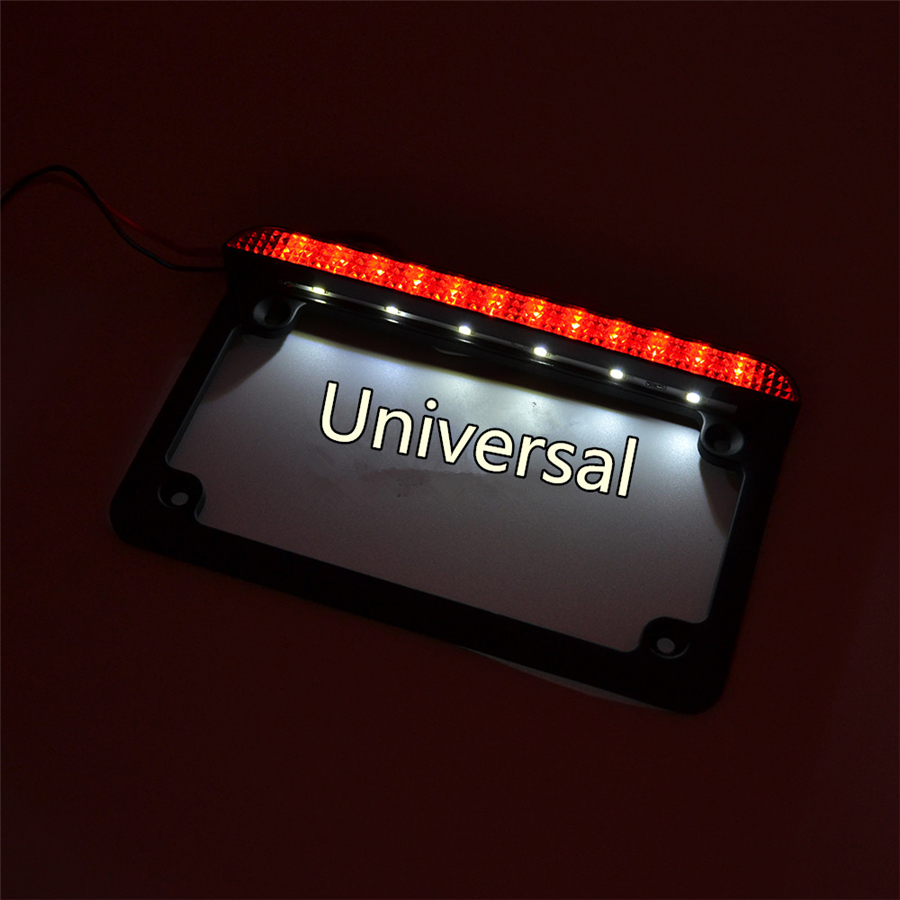 Universal 12V LED Motorcycle License Plate Light Stop Light for USA
