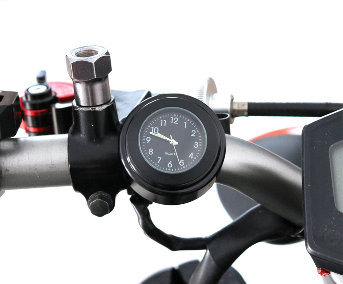 1x 7/8" Motorrad Fahrrad Lenker Digital Uhr Zeit Messgerät