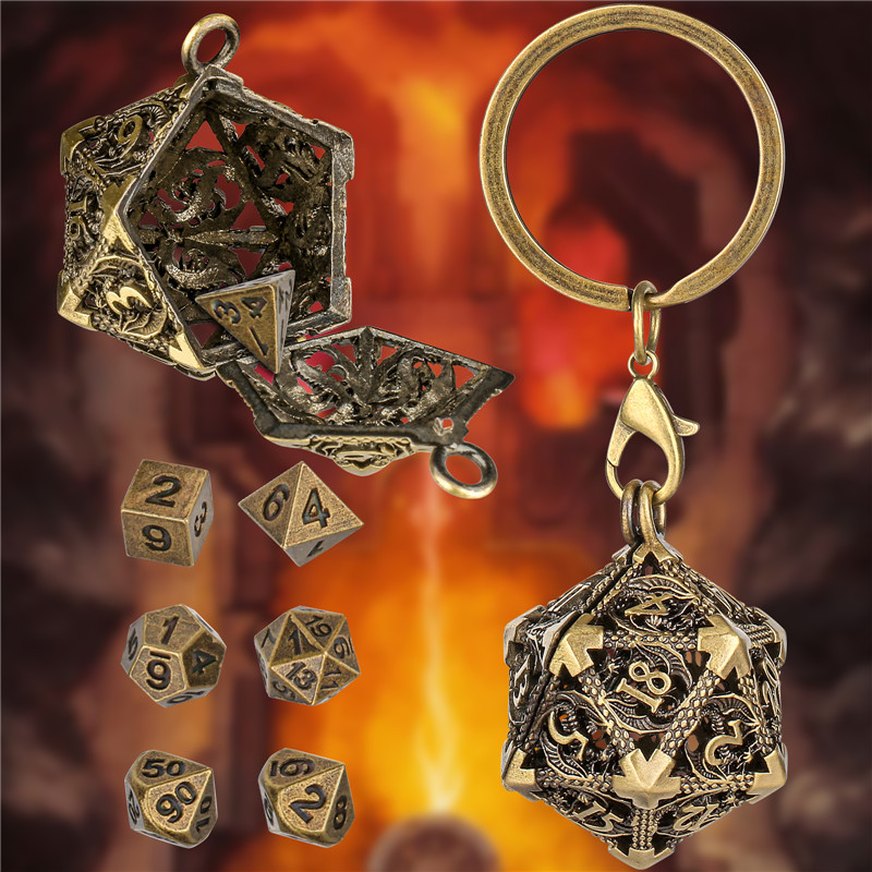 Dnd Dice Set Haxtec Mini Metal Dice Set – Pea-Sized DND Dice With