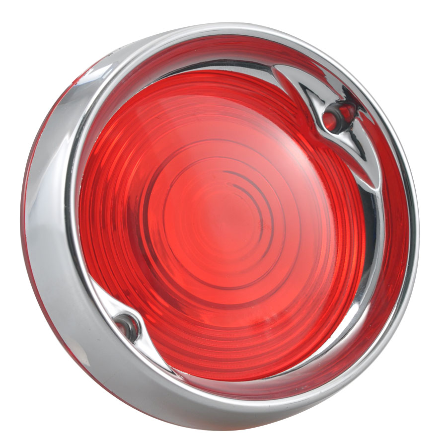 31/4" Turn Signal Bezels Red Lens For Harley Touring Tour Road Glide