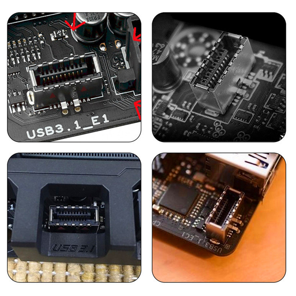 USB Type-C Adapter Cablecc USB 3.1 Front Panel Adapter - Zet PCI-E Om Naar USB 3.1 Voor Je Moederbord Cablecc Usb 3.1 Connector