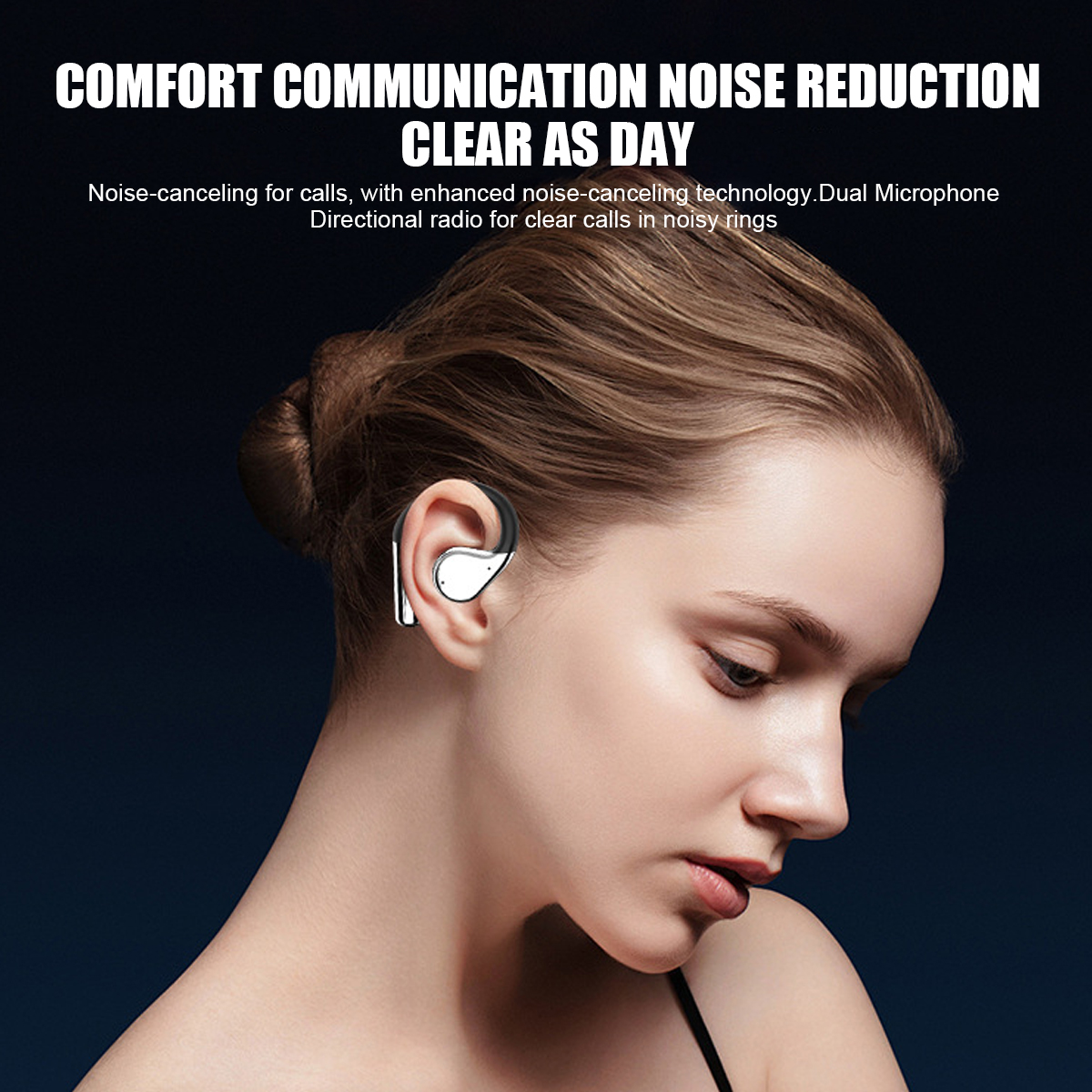 Over The Ear Earbuds Earhook True Wireless Open Earphones Bluetooth 5.4 New_voghion.com