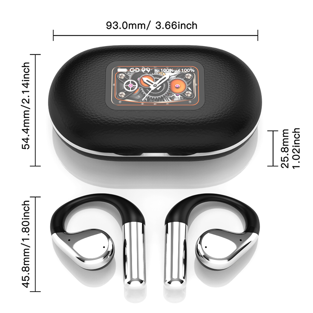 Over The Ear Earbuds Earhook True Wireless Open Earphones Bluetooth 5.4 New_voghion.com