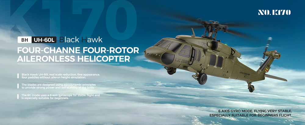 Amewi UH-1 Pro Helicóptero RC Sin Escobillas – 6 Canales, 6G, RTF Con Giroscopio Y Aterrizaje Automático, Réplica Escala 1:27 En Verde