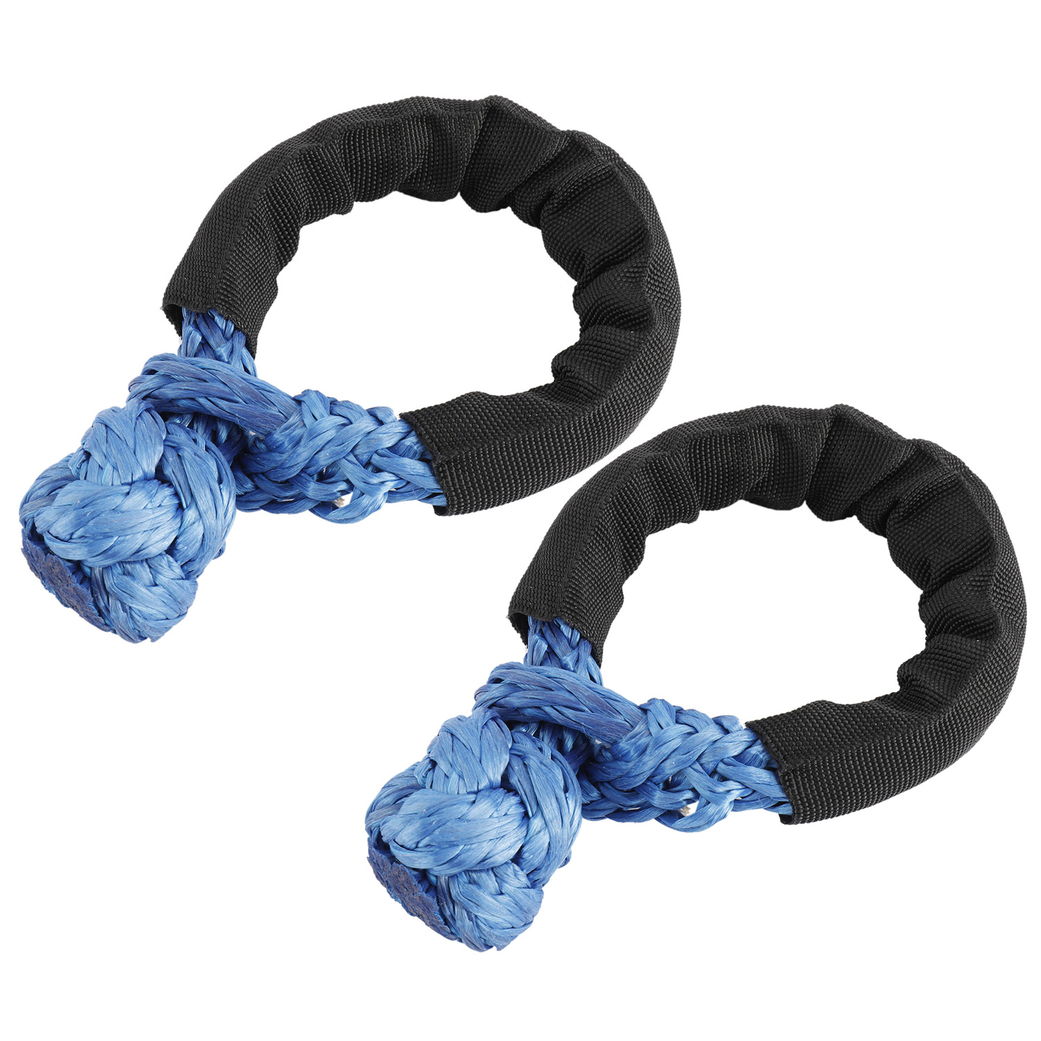 NovelBee 2 Pack of Soft Shackles,UHWMPE 12 Strand Synthetic Rope,Inner core Dia:8mm;Bow Width:100mm Yellow