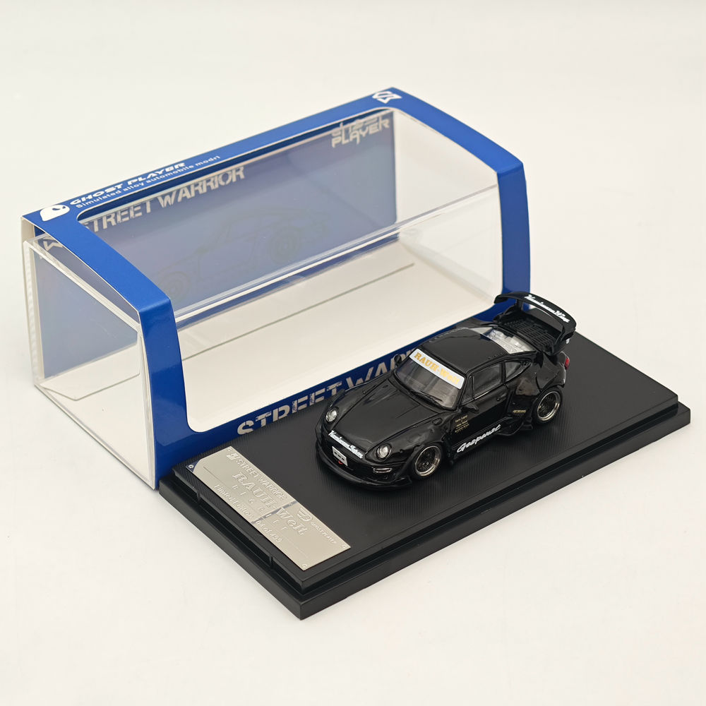 Street WARRIOR SW 1/64 Porsche RWB 993 Black Sport Car