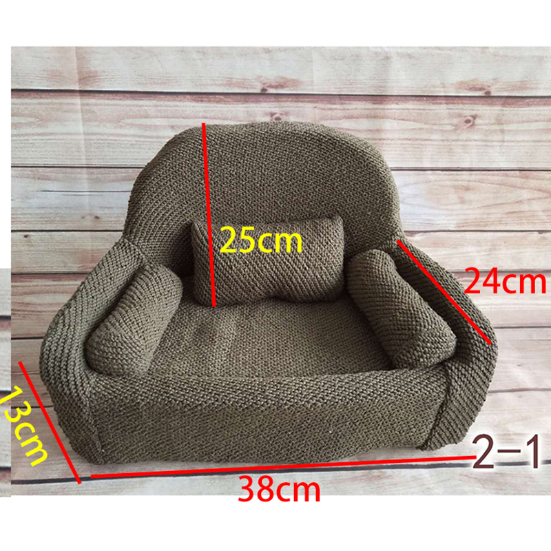 Details About Newborn Baby Photo Props Small Sofa Seat 3 Cushions Photography Chair Pose Shoot