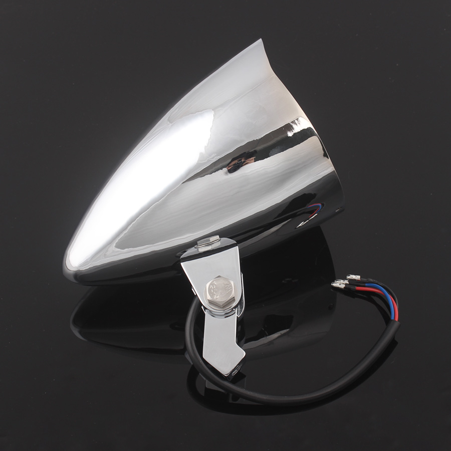 5'' Motorcycle Visor Bullet Headlight Lamp For Harley Bobber Chopper