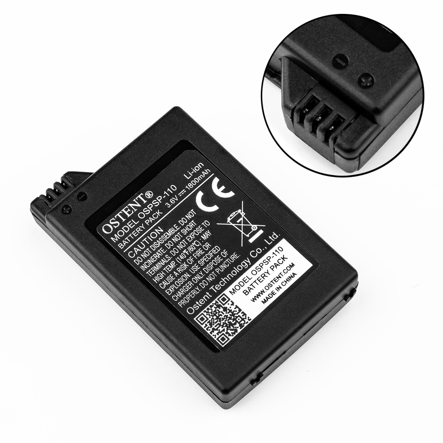 Real 1800mAh 3.6V Rechargeable Battery Pack for Sony PSP 1000 PSP110