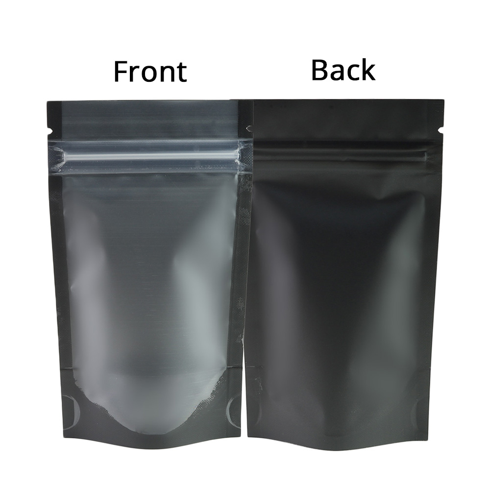 Download 5x7in Matte Clear Front Black Back Mylar Stand Up Zip Lock Bag W Machine B03 Ebay