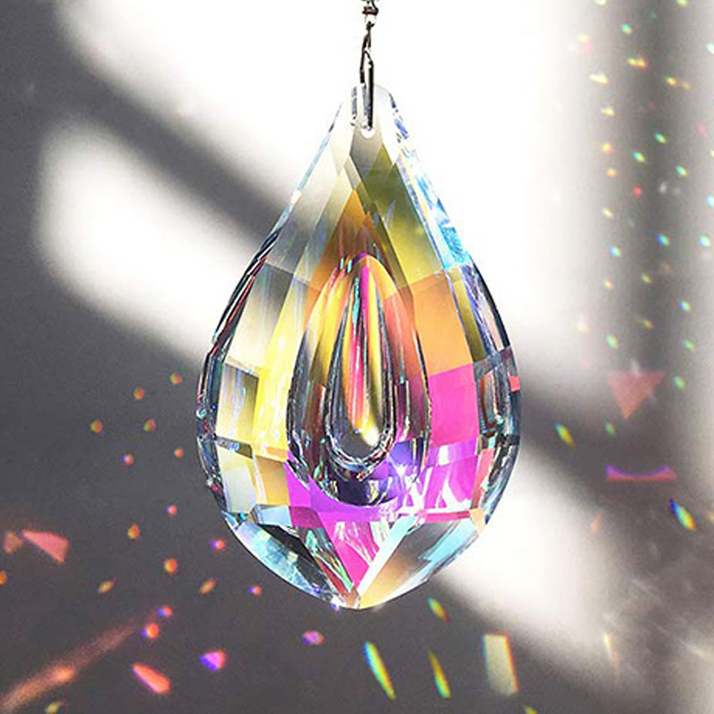 Suncatcher Crystal Snowman Pendant Rainbow Marker Prism Hang for Window Pack 7