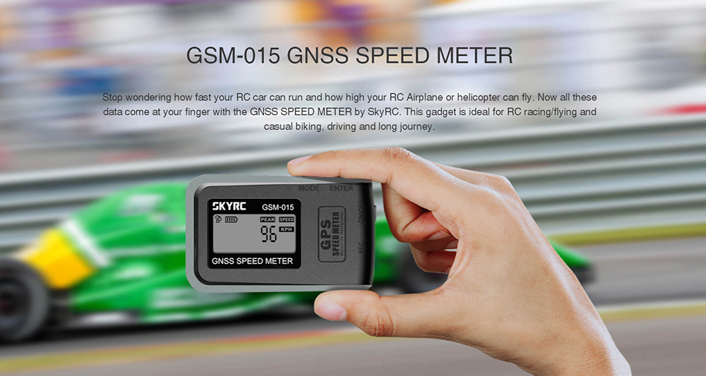 SKYRC GSM-015 GPS Speedometer Geschwindigkeitsmesser Speed Meter für RC  Auto