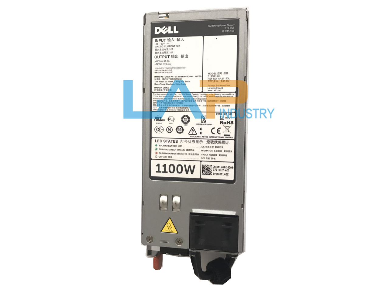 Used For Dell R730XD R720 R740 server 48V DC power supply 1100W E1100D