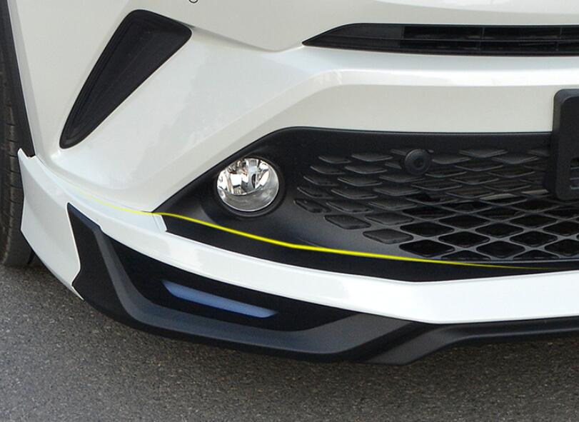For Toyota CHR CH-R 2018-2020 White+Black Front Bumper Lip