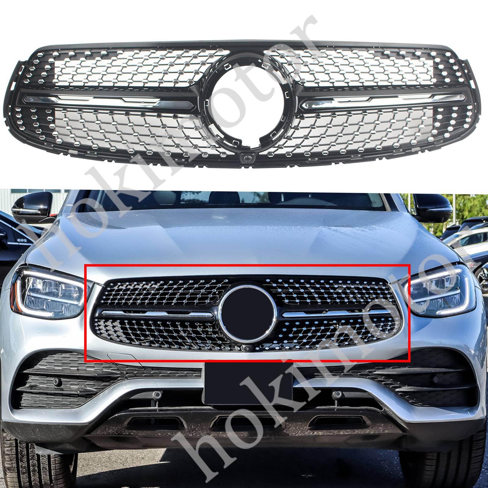 Black Front Grille Grill For Mercedes Benz GLC Class W253 X253